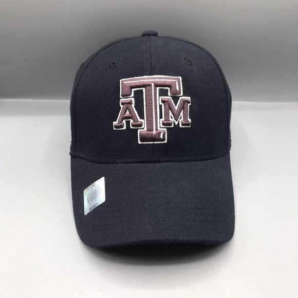 Texas A&M Aggies Top Of The World TOW Hat Cap One Fit Licensed Large Black EUC - Picture 1 of 5